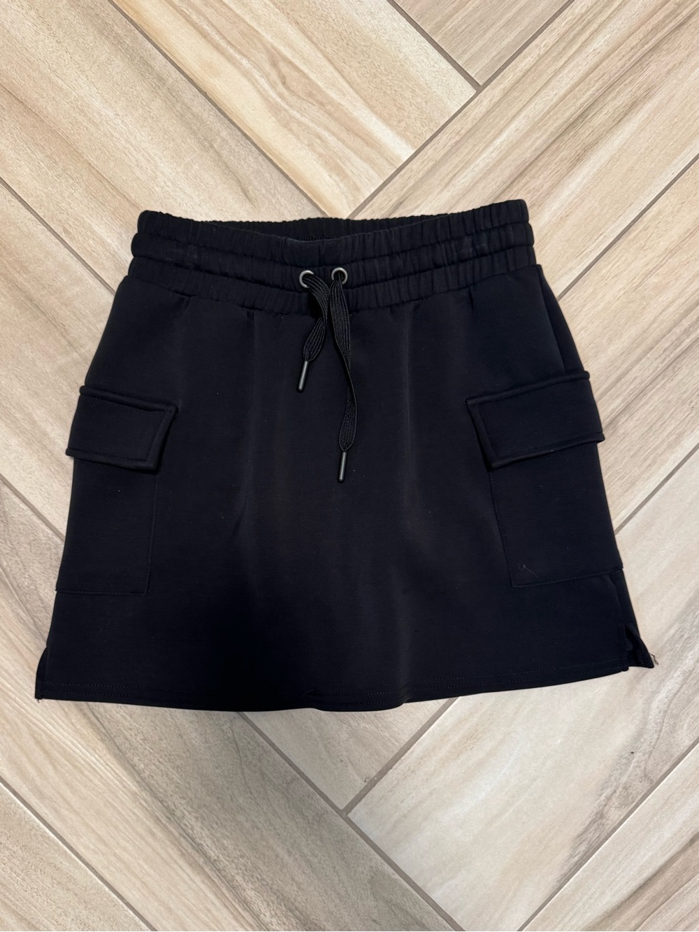 AS Revival Black Supersoft Cargo Pocket Mini Skort